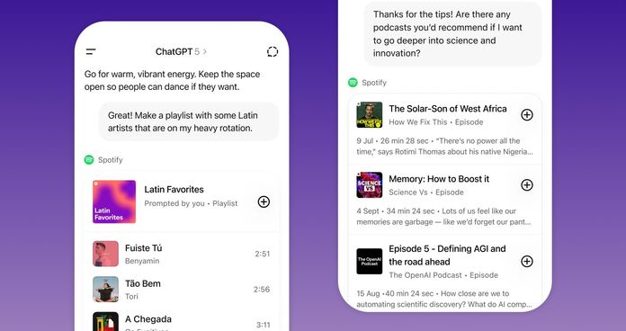 Spotify in ChatGPT Spotify in ChatGPT