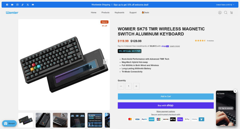 Womier SK75 TMR