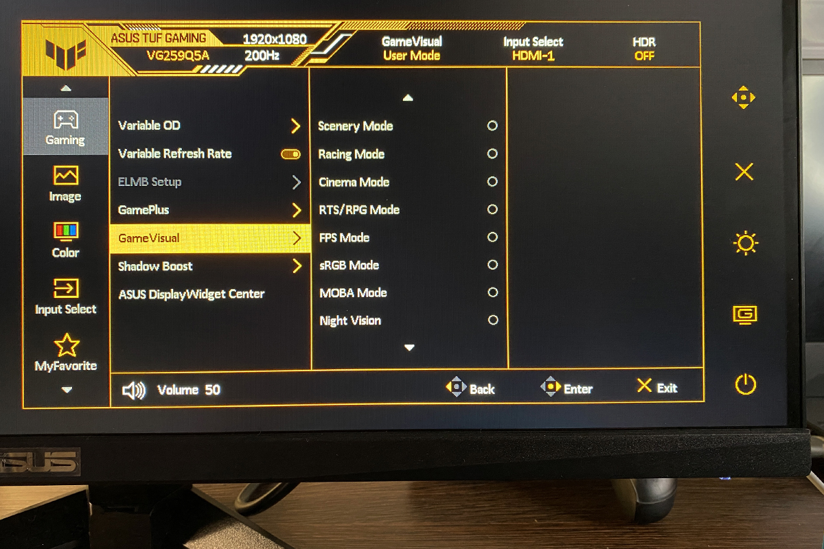 ASUS TUF Gaming VG259Q5A