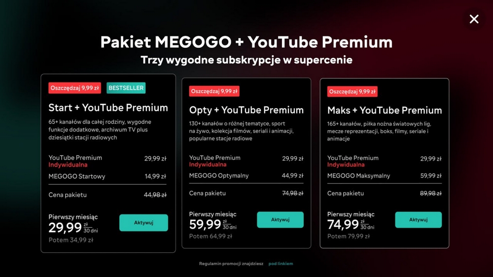 MEGOGO i Google wprowadzają nowe pakiety z YouTube Premium w Polsce MEGOGO i Google wprowadzają nowe pakiety z YouTube Premium w Polsce