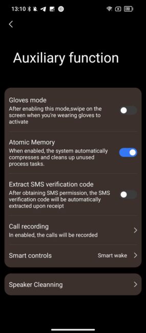 Blackview XPLORE 1 - Memory Setting