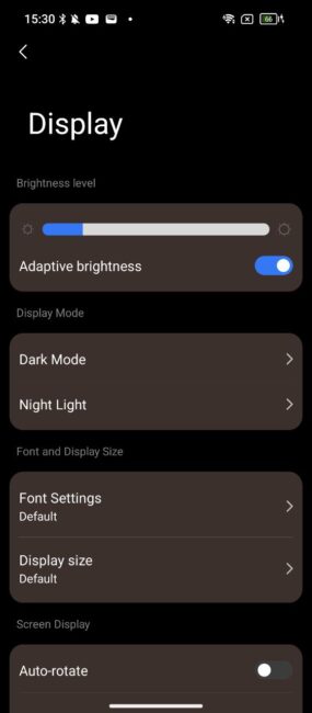 Blackview XPLORE 1 - Screen Settings