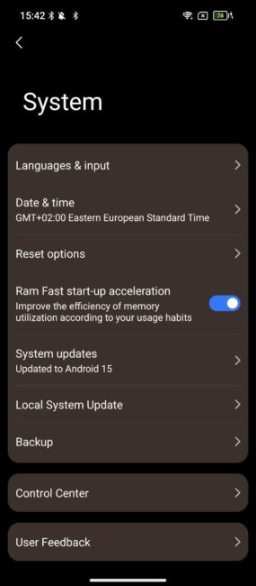 Blackview XPLORE 1 - Memory Setting