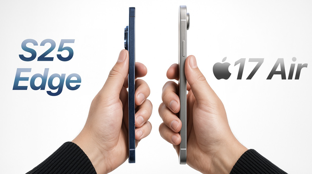 galaxy edge s25 vs iphone air