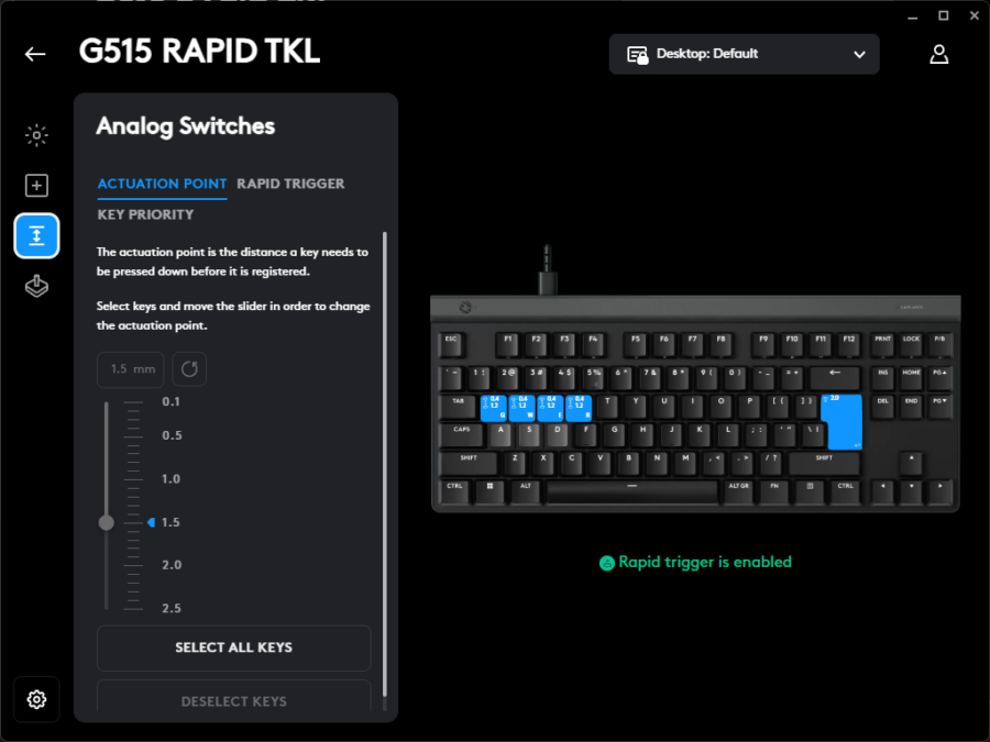 Logitech G HUB: G515 RAPID TKL