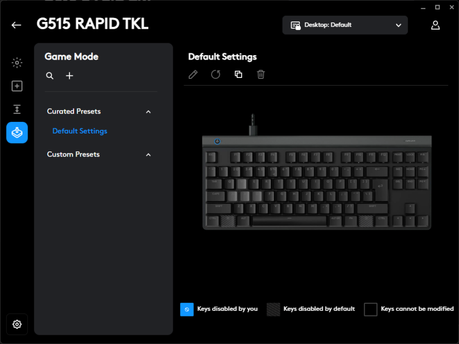 Logitech G HUB: G515 RAPID TKL