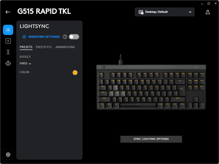 Logitech G HUB: G515 RAPID TKL