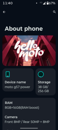 Moto G57 Power