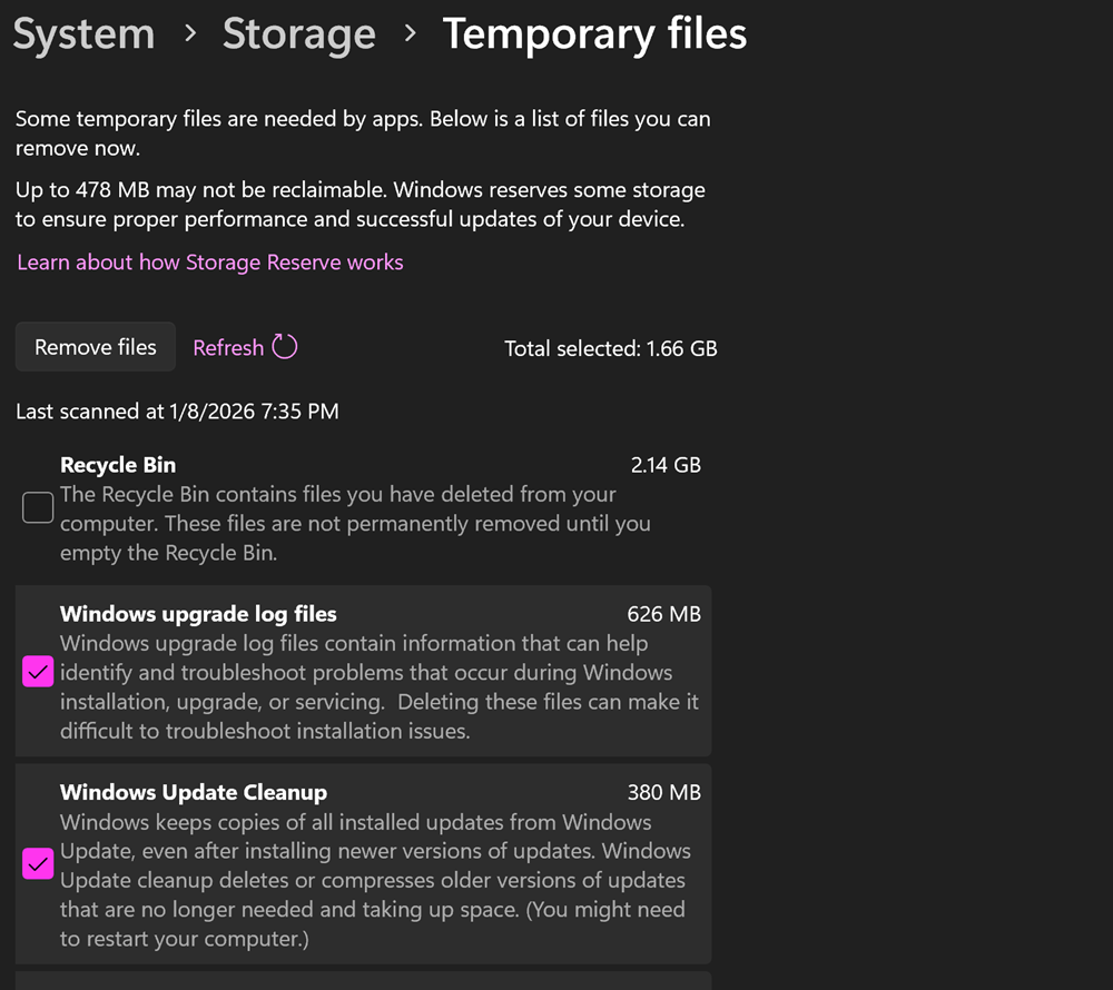 Storage Sense