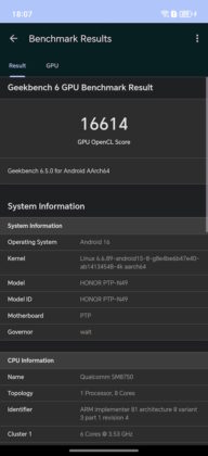 Geekbench Test GPU