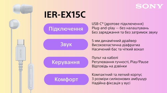 SONY IER-EX15C SONY IER-EX15C