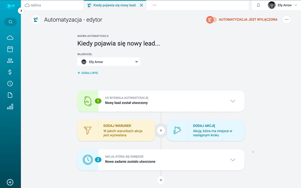 Automatyzacja CRM – edytor workflow Automatyzacja CRM – edytor workflow