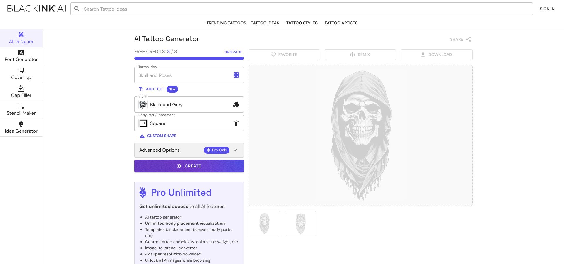 BlackInk AI: purpose-built for clean stencils