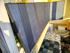 Solar power plant on the balcony