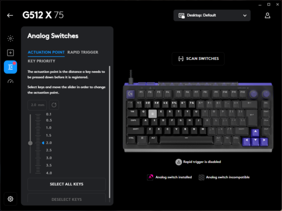 Logitech G512 X 75 - G Hub