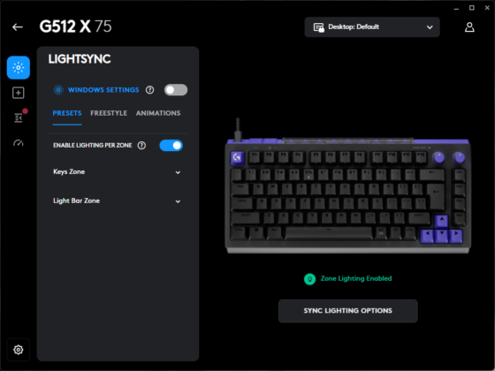 Logitech G512 X 75 - G Hub