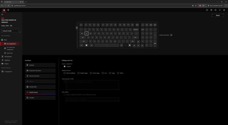 ASUS ROG Strix Morph 96 Wireless