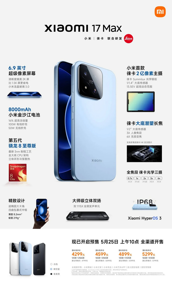 Xiaomi unveiled its new flagship smartphone 17 Max - Root-Nation.com