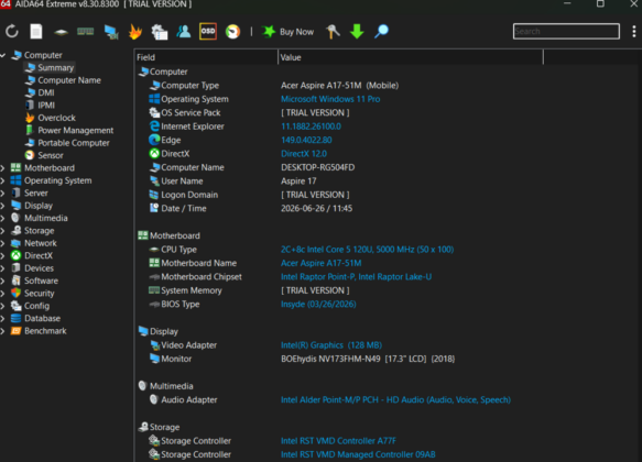 Acer Aspire 17