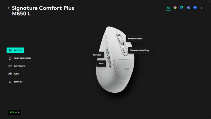 Logitech M850 L: Logi Options+