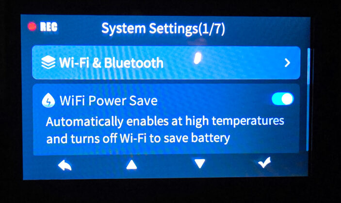 DDPAI Z90 Pro - Settings Menu