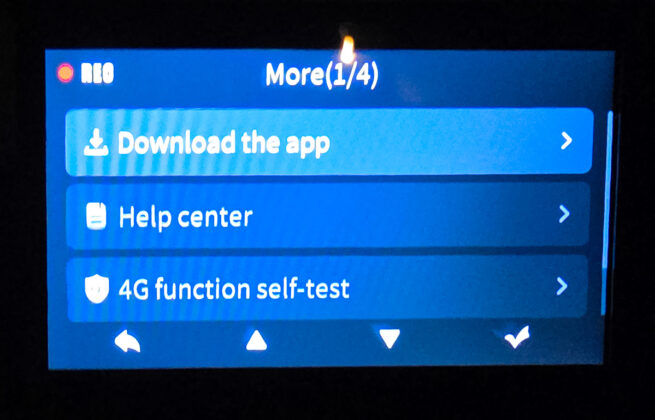 DDPAI Z90 Pro - Settings Menu