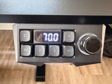 Desk control panel with height presets.
