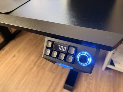 RGB control dial with integrated desk controller.