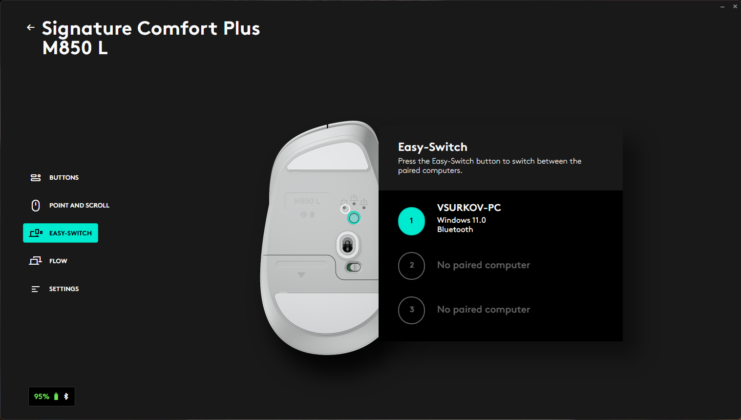 Logitech M850 L: Logi Options+