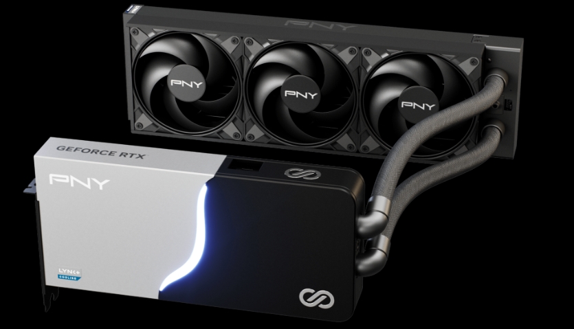 PNY GeForce RTX 5090 32GB All-In-One Liquid Cooled Graphics Card PNY GeForce RTX 5090 32GB All-In-One Liquid Cooled Graphics Card