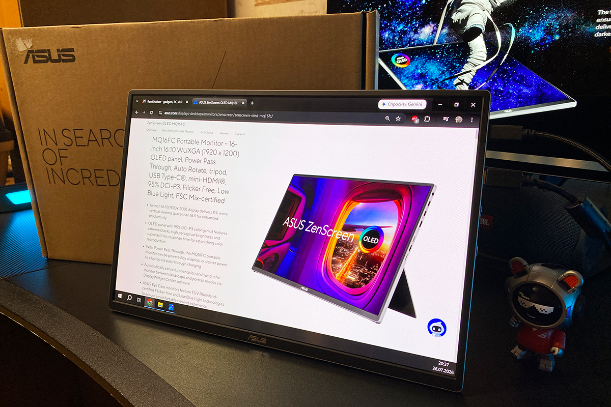 ASUS ZenScreen OLED MQ16FC