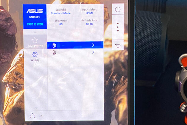 ASUS ZenScreen OLED MQ16FC