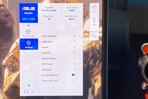 ASUS ZenScreen OLED MQ16FC