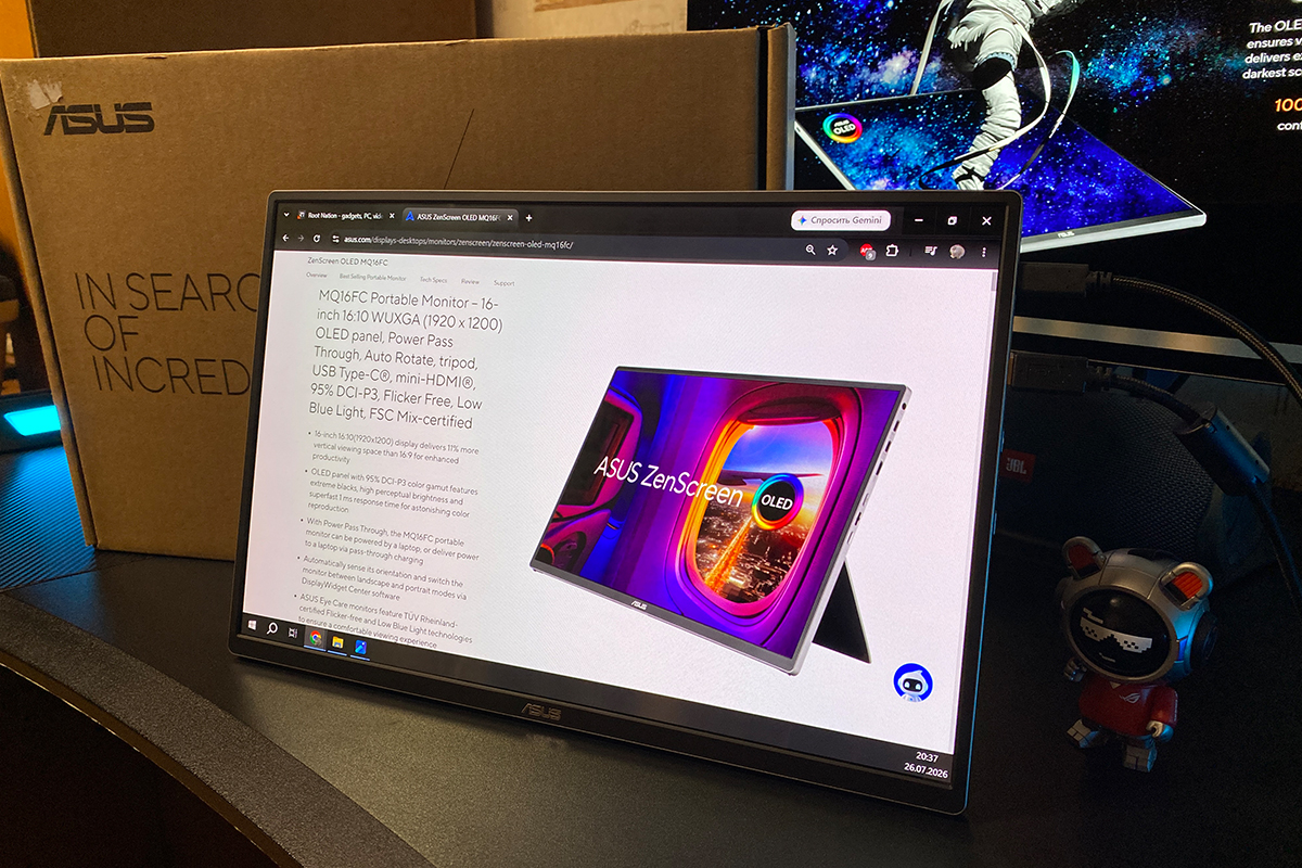 ASUS ZenScreen OLED MQ16FC