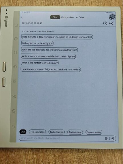 Bigme B10 – Software