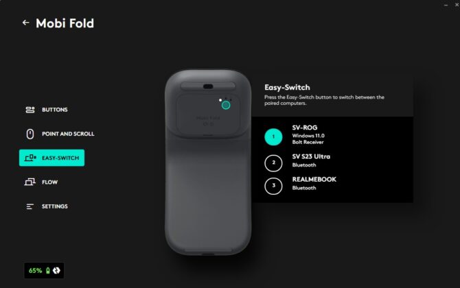 Logitech Mobi Fold - Logi Options+