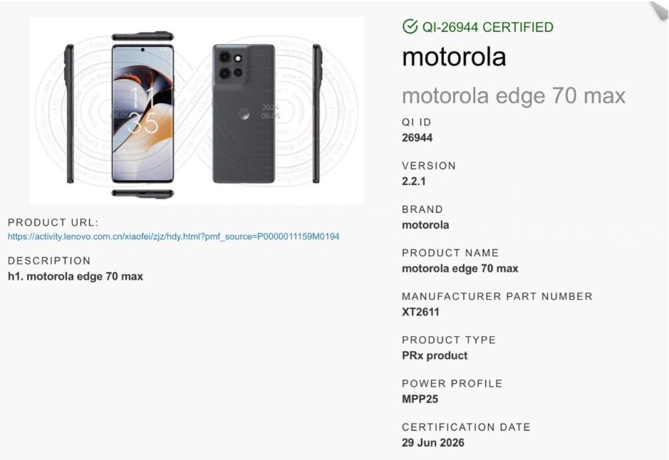 Motorola Edge 70 Max Motorola Edge 70 Max