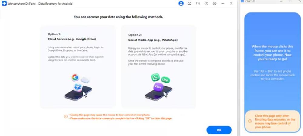 Social Media App to Recover