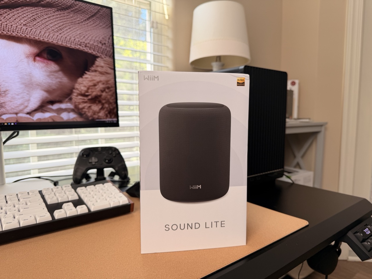 WiiM Sound Lite retail packaging before unboxing WiiM Sound Lite