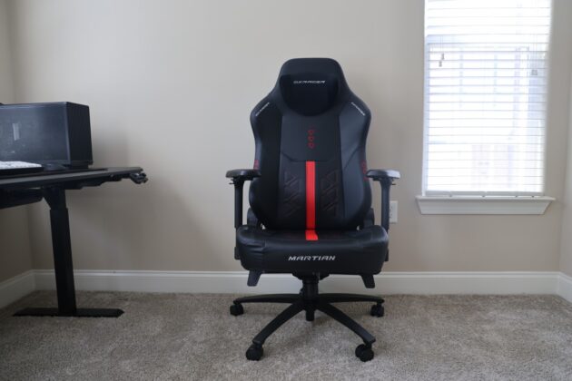 Front view of the DXRacer Martian Pro XL gaming chair showing the seat, backrest, headrest, and armrests