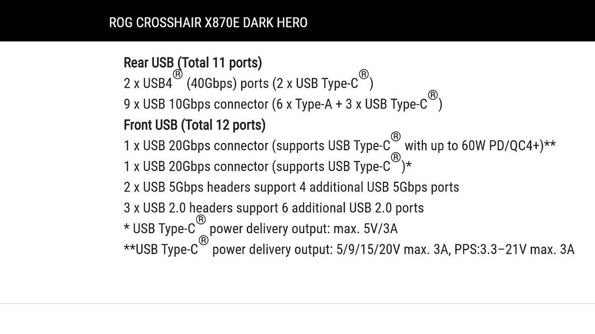 ASUS ROG Crosshair X870E Dark Hero ASUS ROG Crosshair X870E Dark Hero
