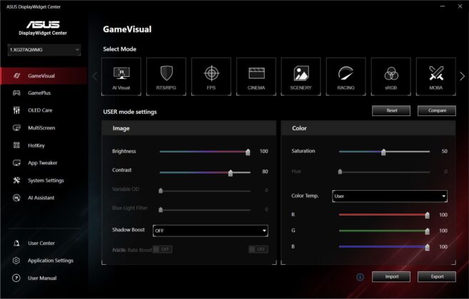 ASUS ROG Strix OLED XG27AQWMG