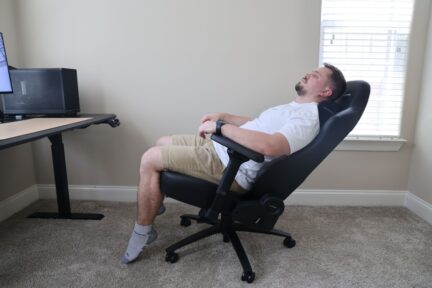 DXRacer Martian Pro XL in the reclined position