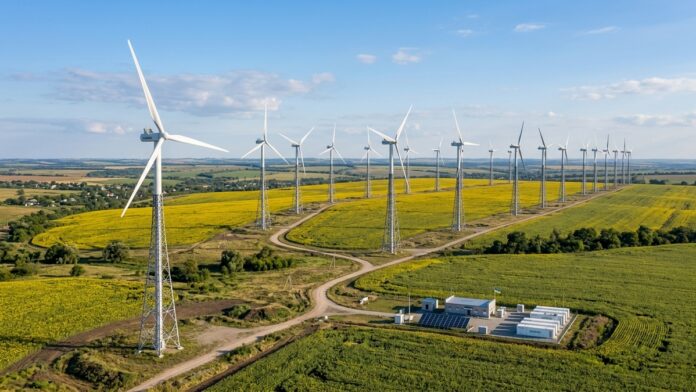 powered wind farm powered wind farm