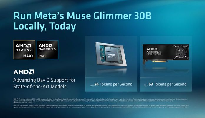 Meta Muse Glimmer 30B on AMD Meta Muse Glimmer 30B on AMD