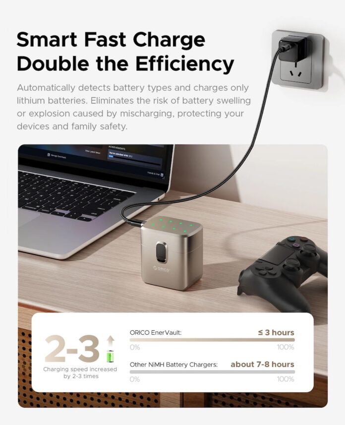ORICO EnerVault EV8P та акумулятори Ener-G ORICO EnerVault EV8P та акумулятори Ener-G