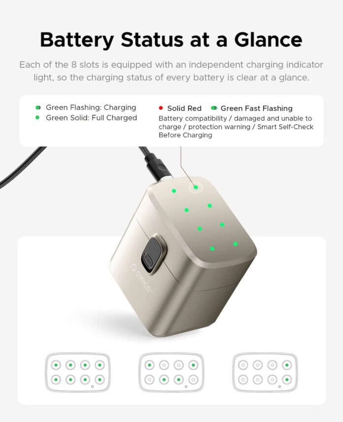 ORICO EnerVault EV8P та акумулятори Ener-G ORICO EnerVault EV8P та акумулятори Ener-G