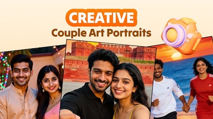 Creative couple art portraits