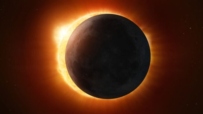 Solar eclipse (artist impression) Solar eclipse (artist impression)
