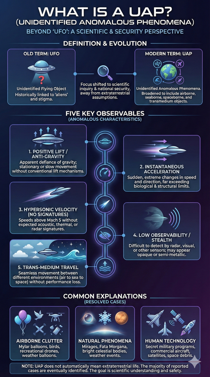 unidentified aerial phenomena (UAP)